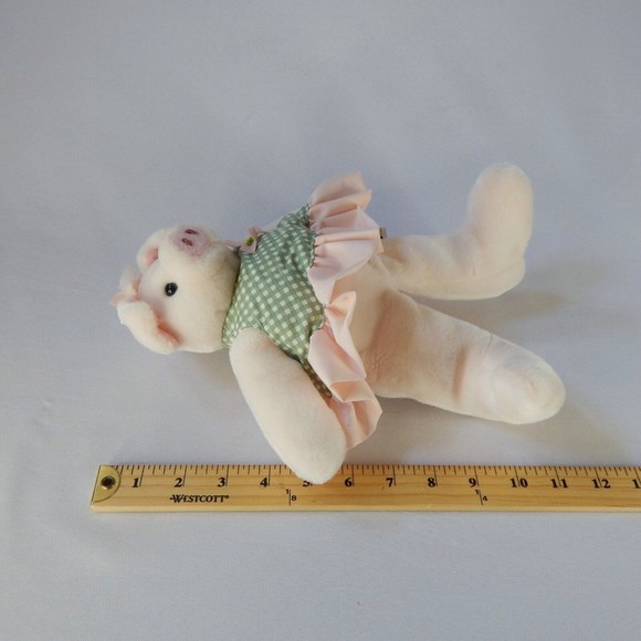 Pacifix | Toys | Vtg Pacifix Intl Pink Piggy Plush 1 Green  Vtg Pacifix Int\'l Pink Piggy Plush 11\